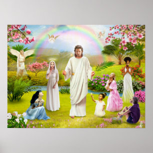 God Jesus Bible Angel Christianity religion Poster