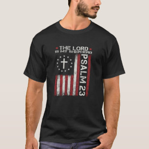 God Jesus Christian Bible Psalm 23 Faith Cross Rel T-Shirt