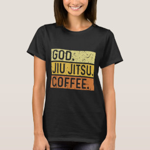 God Jiu Jitsu Coffee Jesus Brazilian Martial Arts T-Shirt