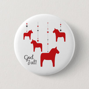 God jul! 6 cm round badge