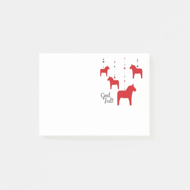 God jul! Dala Horse Notes (Front)