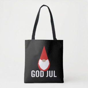 God Jul Gnome Tomte Merry Christmas Tote Bag