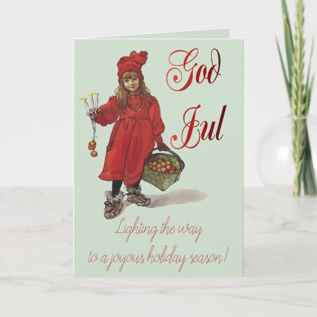 God Jul Iduna and the Magic Apples Scandinavian Ho Card (Front)