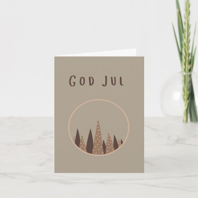 God jul (julkort) Swedish Christmas  Card (Front)
