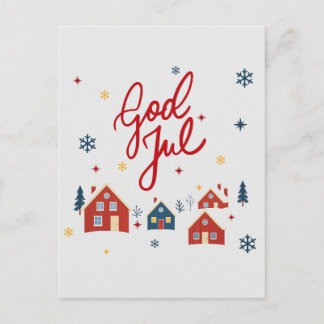 God Jul — Merry Christmas from the North! Holiday Postcard