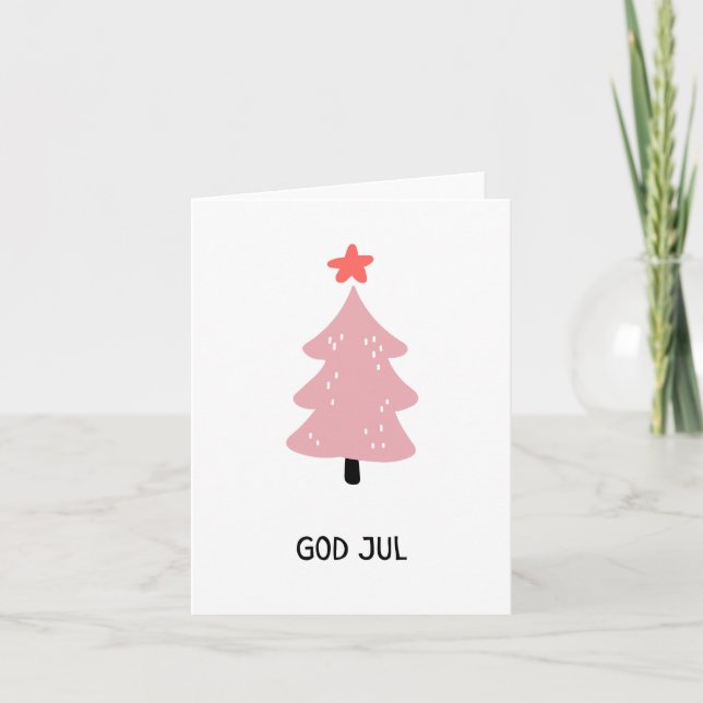God Jul, Norwegian Christmas  Card (Front)