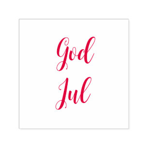 God Jul Norwegian Christmas Greeting Self-inking Stamp