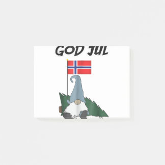 God jul norwegian gnome t merry christmas norway.p post-it notes
