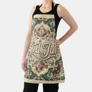God Jul Norwegian Norway Christmas Apron