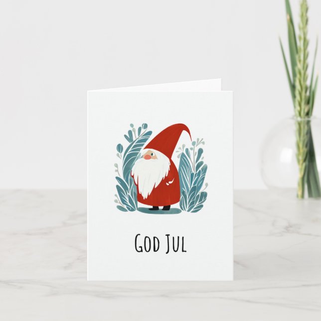 God Jul, Scandinavian Christmas  Card (Front)