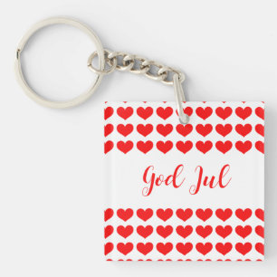 God Jul Scandinavian Christmas gift volunteer Key Ring