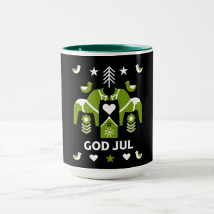 God Jul Swedish Folk Art Mug