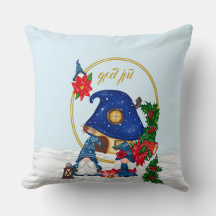 God Jul Swedish Gnomes Cushion