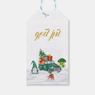 God Jul Swedish Gnomes Gift Tags