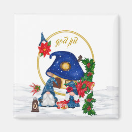 God Jul Swedish Gnomes  Magnet