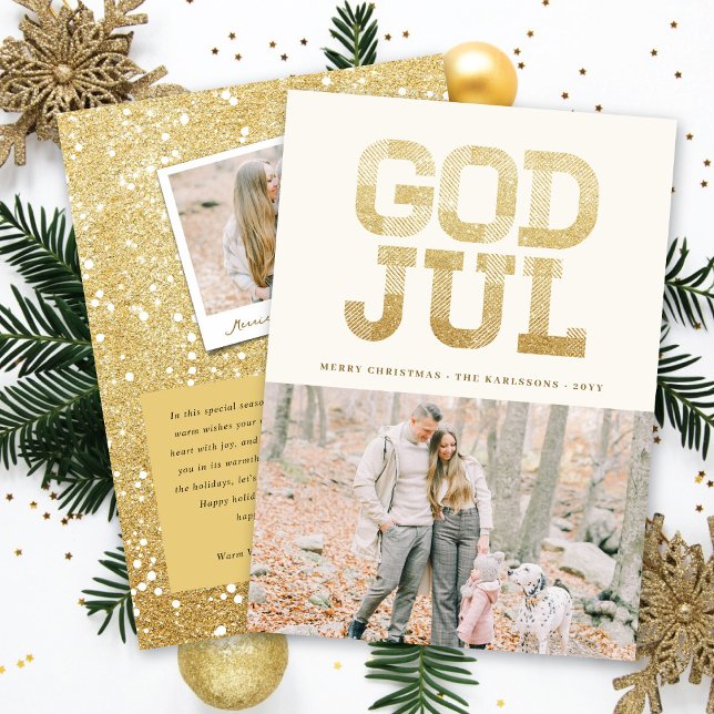 God Jul Swedish Merry Christmas Stylish Typography (Creator Uploaded)