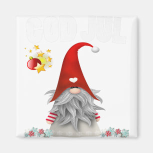 God jul swedish merry christmas sweden tomte gnome magnet