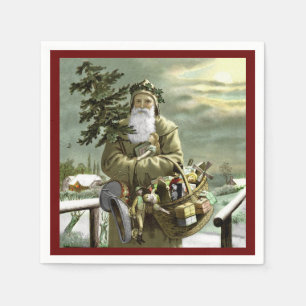 God Jul Swedish Santa Napkin