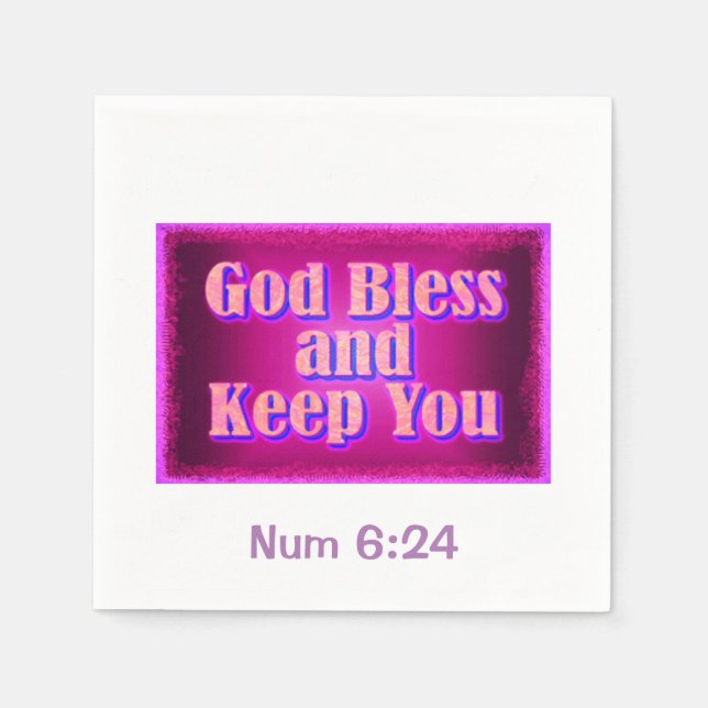 God keep and bless you Customisable Napkin (Front)