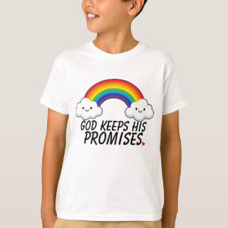 God Keeps His Promises Rainbow Kids Shirt