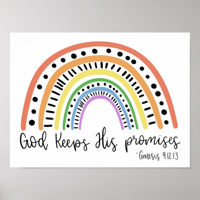 God Keeps His Promises - Rainbow Poster (Front)