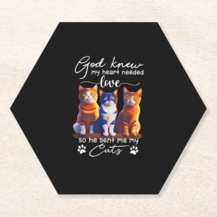 God Knew My He-a.rt Needed Love So He Sent Me My C Paper Coaster