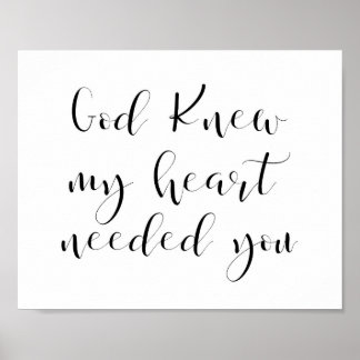 God knew my heart need you poster