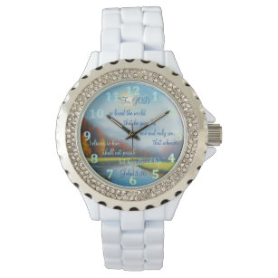God Loved the World John 3 Religious Bible quote Watch