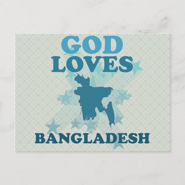 God Loves Bangladesh Postcard (Front)