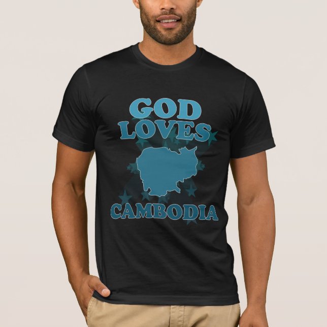 God Loves Cambodia T-Shirt (Front)