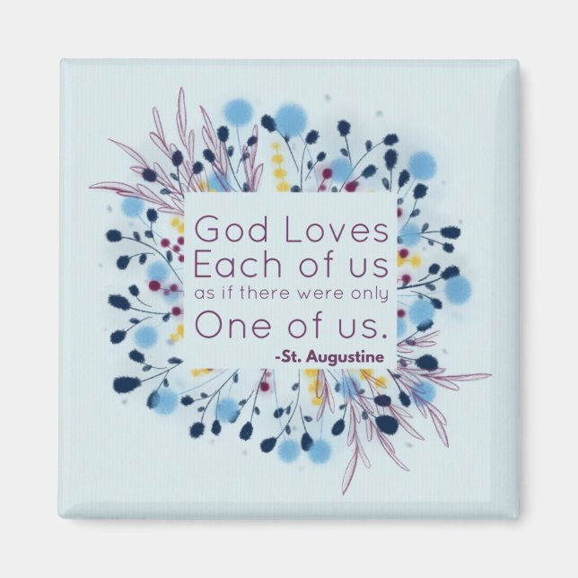 God Loves Each of Us - Inspirational Magnet (Front)