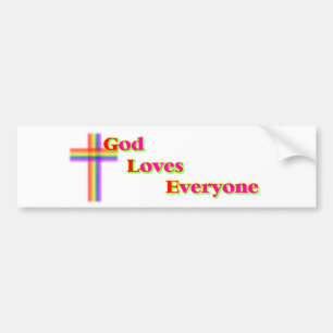 God Loves Everyone Bumper Sticker