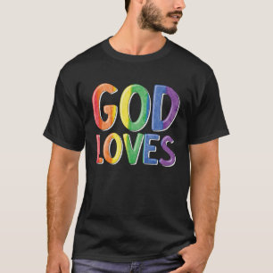 God Loves Gay Christian LGBTQ Christian Pride Par T-Shirt