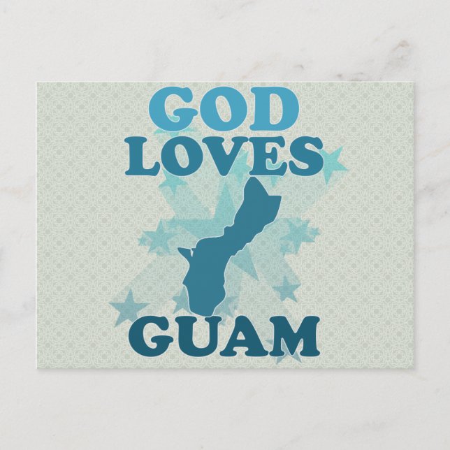 God Loves Guam Postcard (Front)