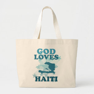 God Loves Haiti Large Tote Bag
