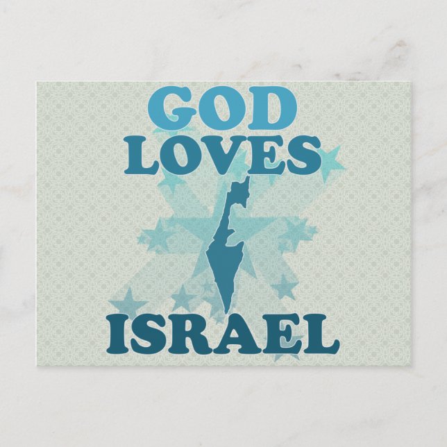 God Loves Israel Postcard (Front)