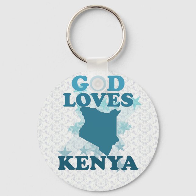 God Loves Kenya Key Ring (Front)