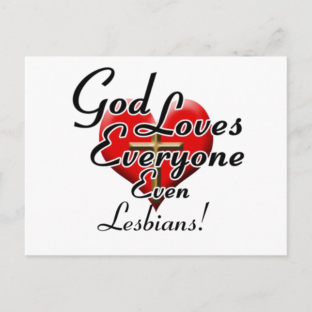 God Loves Lesbians! Postcard (Front)