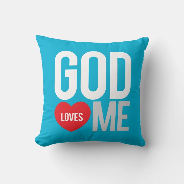 God loves me cushion (Front)