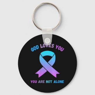 God Loves Not Alone Jesus Survive Suicidal Key Ring