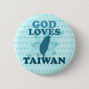 God Loves Taiwan 6 Cm Round Badge