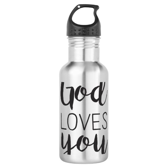 God loves you 710 ml water bottle (Front)