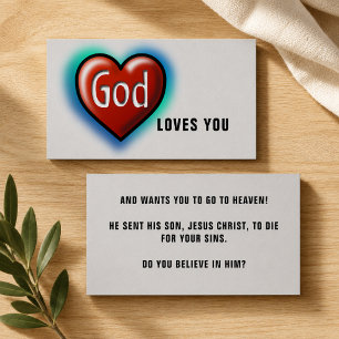 God Loves You Christian Business Card