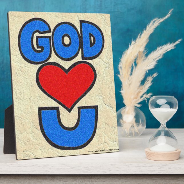 God Loves You Plaque (Side)