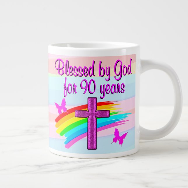 GOD LOVING 90TH BIRTHDAY BLESSINGS MUG (Right)