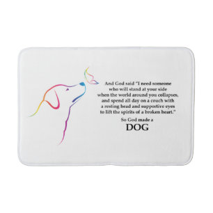 God Made a Dog Bath Mat