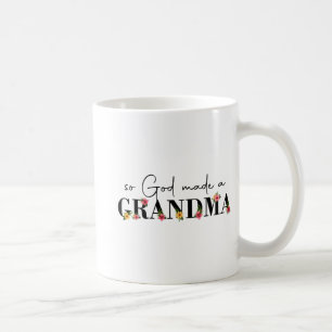 God Made A Grandma Flower Grandma Happy Mothers Da Coffee Mug