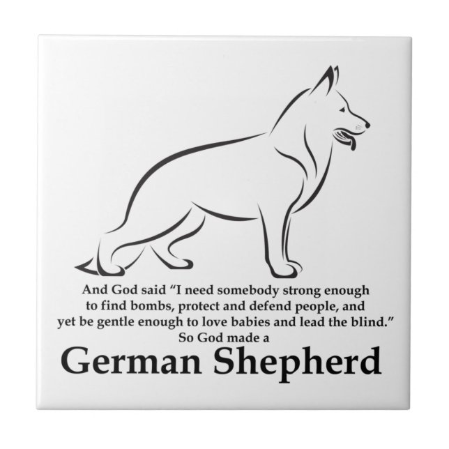 God Made a Shepherd Ceramic Tile (Front)