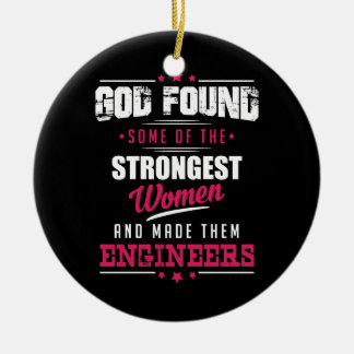 God Made Engineers Hilarious Profession Design Ceramic Tree Decoration