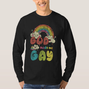 God Made Me Gay Rainbow LGBT Support Christian T-Shirt